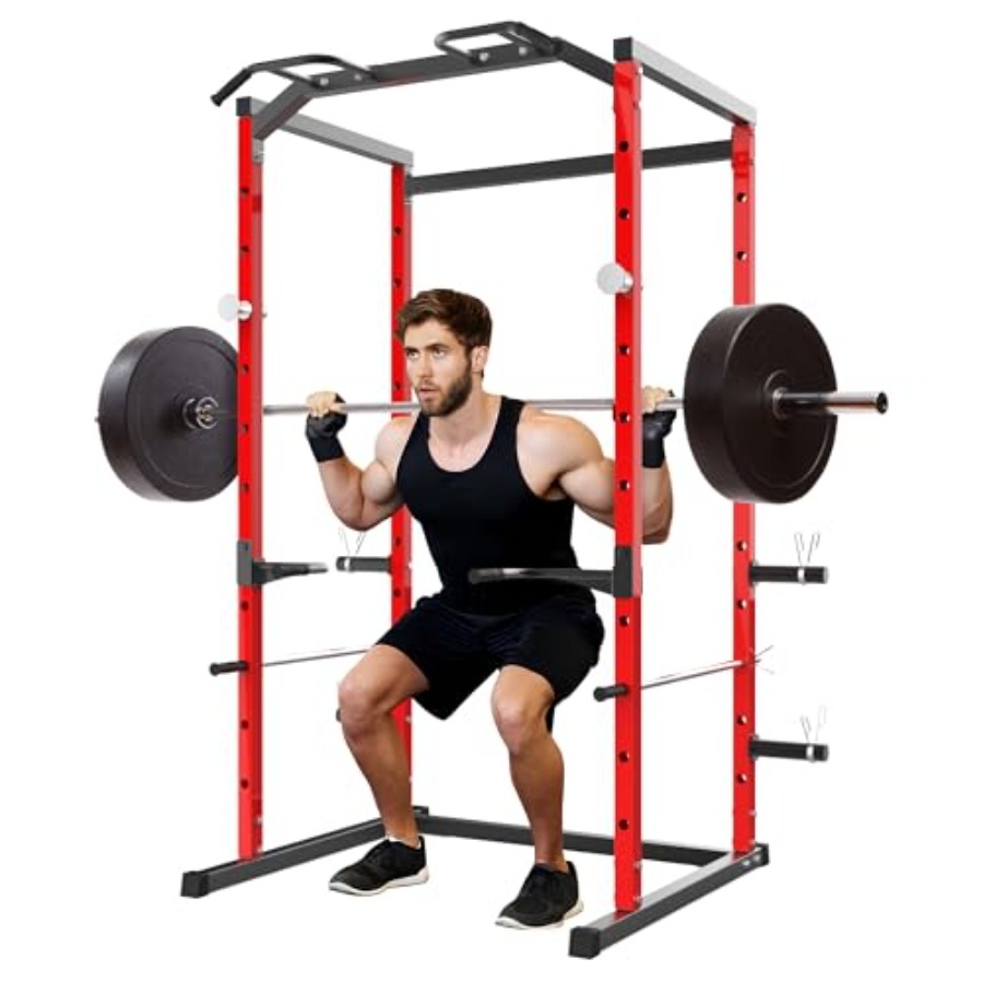 Home Bar And Gym - Hochbelastbarer Power Cage mit Klimmzugstange, 1100LB