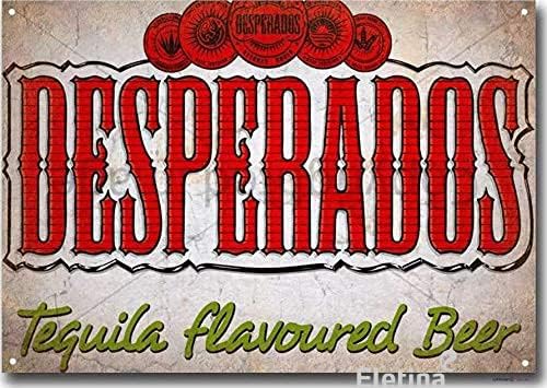 Home Bar And Coffee - Metallschild - Desperados Tequila Bier Aluminium