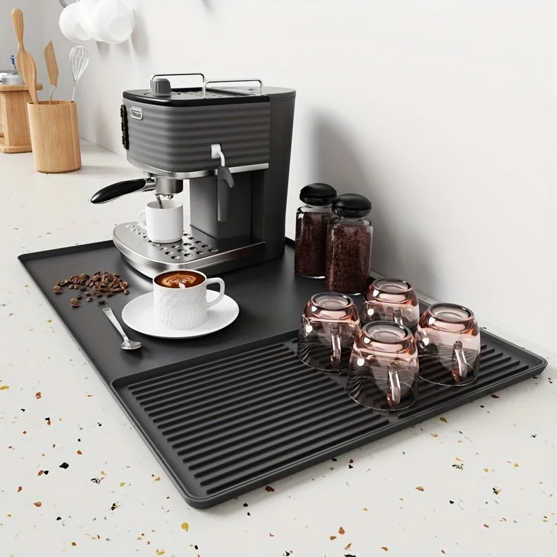 Home Bar And Counter - 2-in-1 XXL Silikon-Kaffeebar-Matte 60x40cm Rutschfester Hitzebeständiger