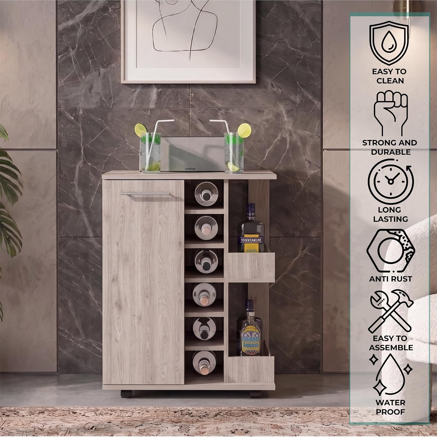 Rollbarer Barwagen, 23,6 Zoll  – Home Bar Shelves Bewertung und Preis