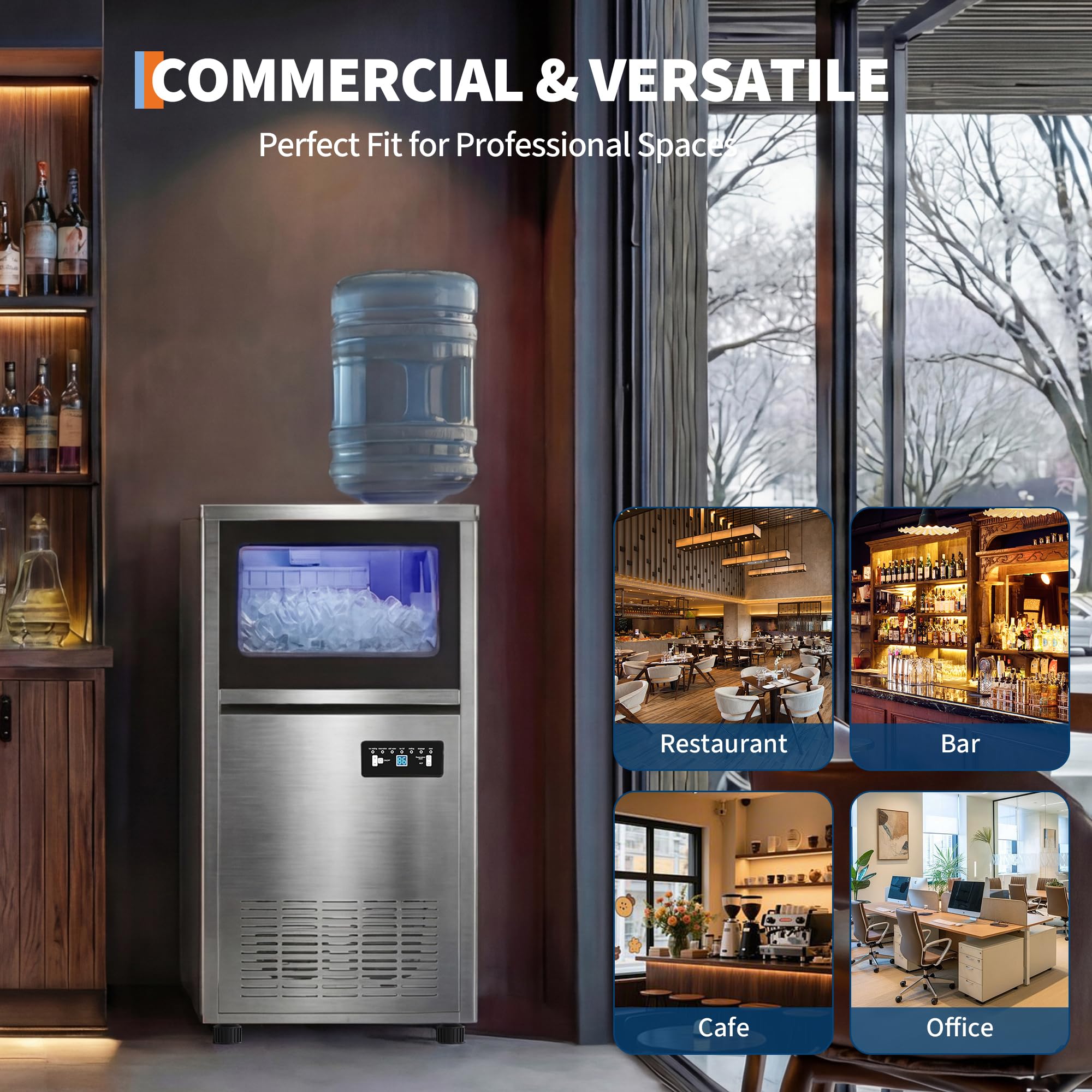 Gewerbliche Eiswürfelmaschine  – Home Bar And Counter Bewertung und Preis